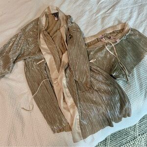 Victoria's Secret Gold and Cream Robe Set